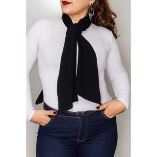 Lenço de pescoço echarpe unissex feminino em malha duna sem estampa liso em Oferta na Shopee