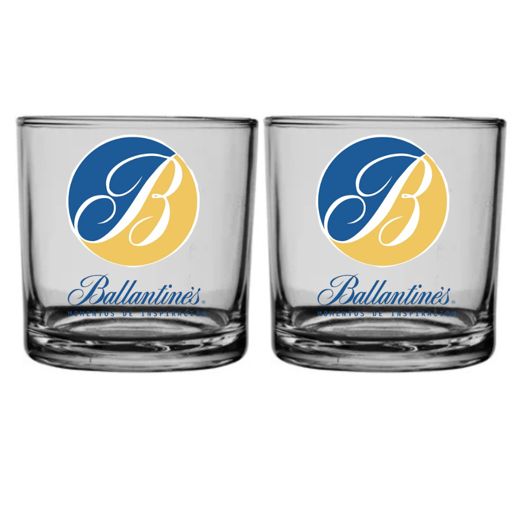 Copo de whisky vidro 265ml personalizado ballantine's!