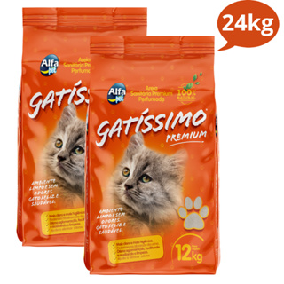 Kit 2 Areia Fina Sanitária Com Perfume Premium Higiênica Granulado Para Gatos Gatissimo 24kg em Oferta na Shopee