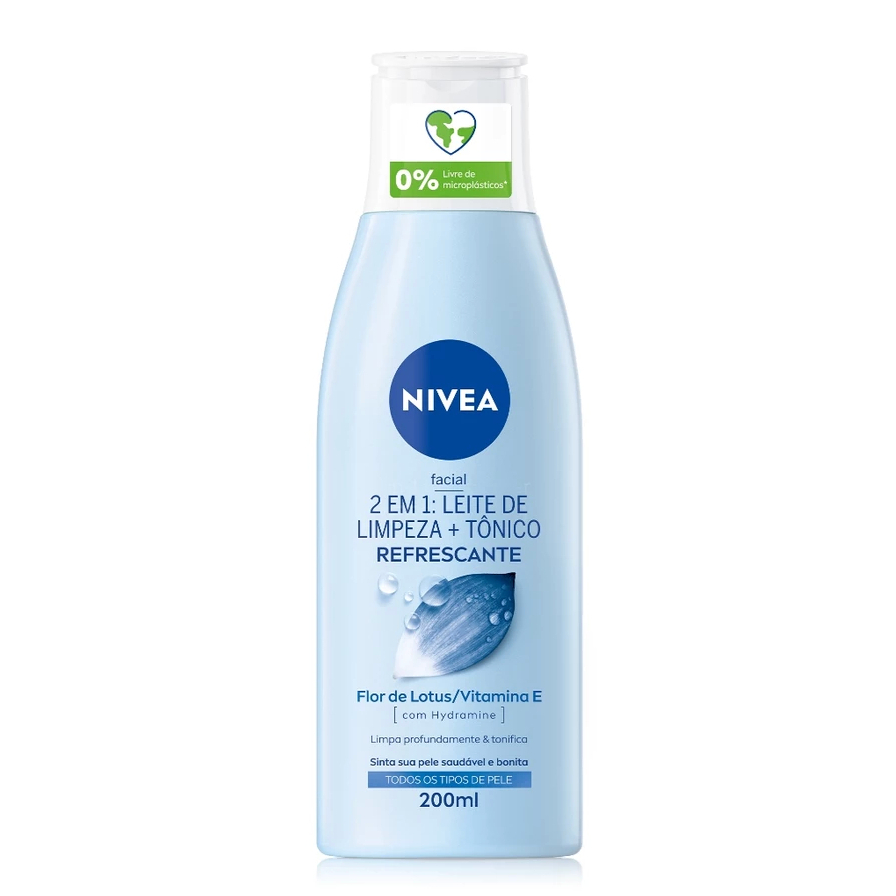 Loção 2 em 1 Nivea Leite de limpeza + Tônico Refrescante 200 ml em Oferta na Shopee