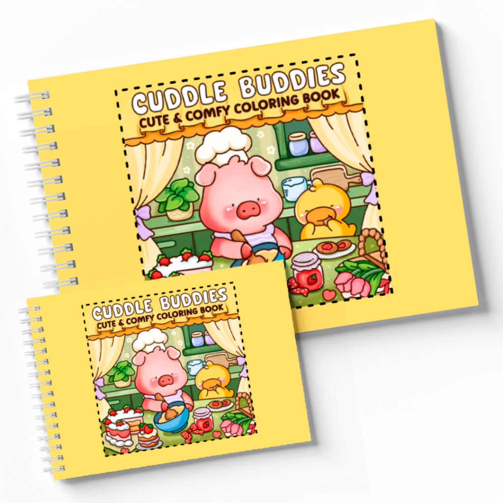Livro de Colorir Cuddle Buddies Folhas em 180 GRAMAS Coloring Capa Dura