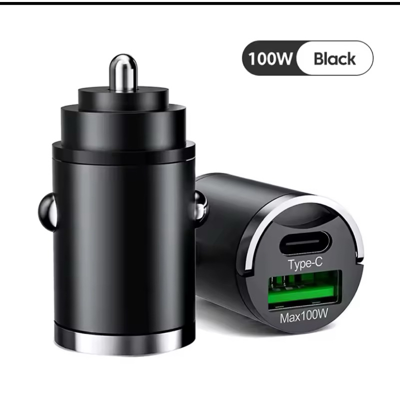 carregador turbo para carro 100w ultra slim com saída USB tipo c
