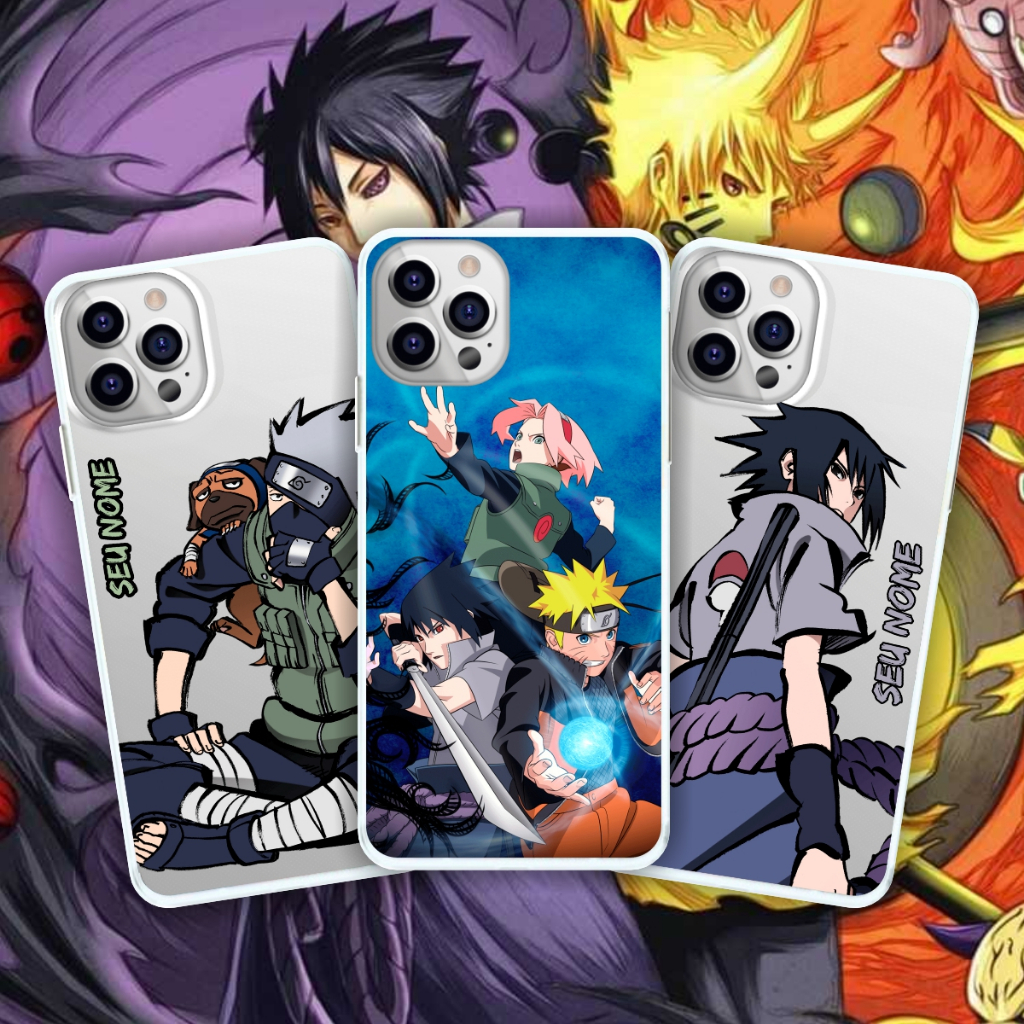 Capa de Celular Naruto Anime Sasuke Sakura Kakashi Personalizada Capinha de Celular