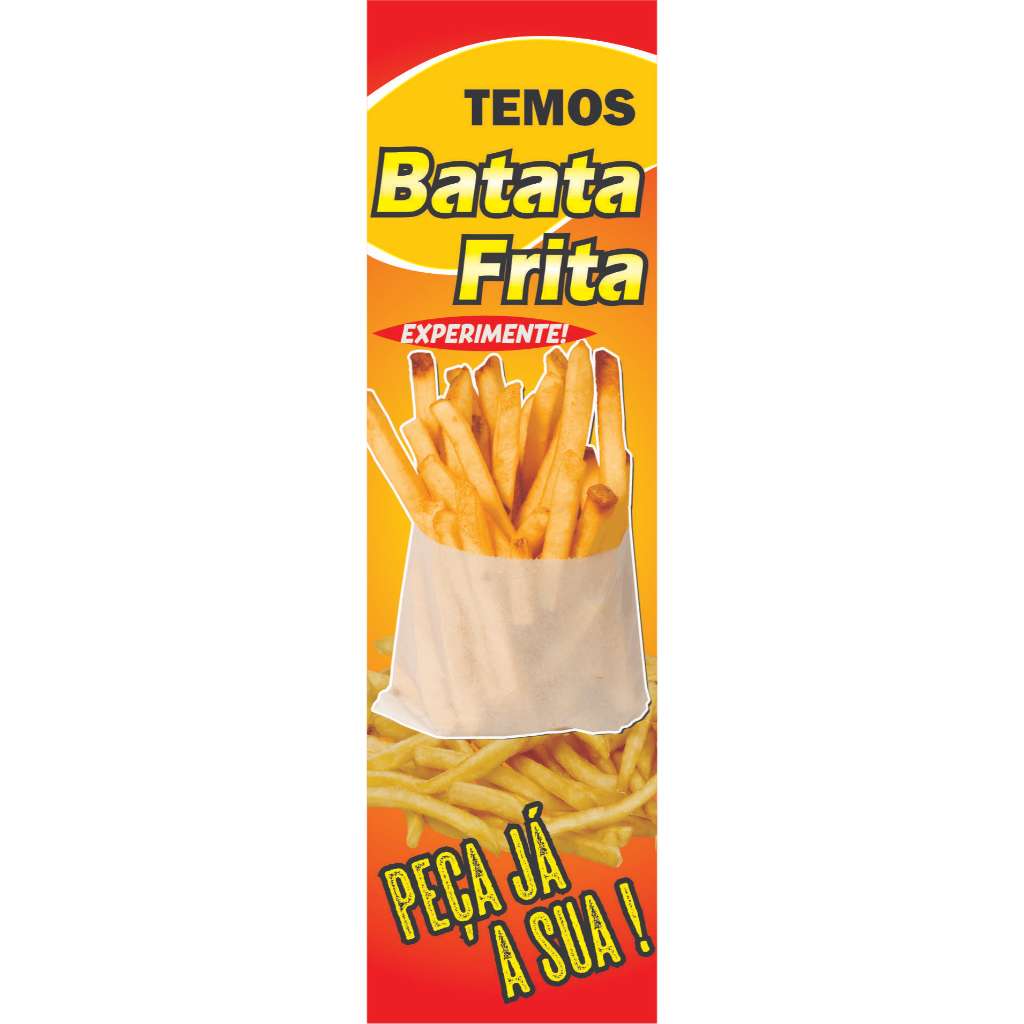 Banner Faixa I Batata Frita I 30x100cm