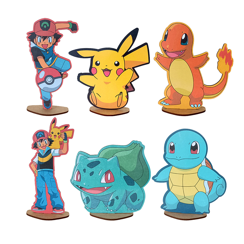 Kit Display de Mesa MDF 6 Peças - Pokemon em Oferta na Shopee