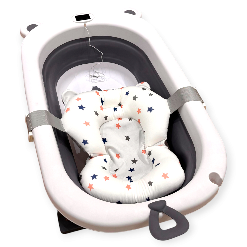 Banheira De Bebe Dobrável Portátil Com Termômetro Digital 40 Litros Infantil em Oferta na Shopee