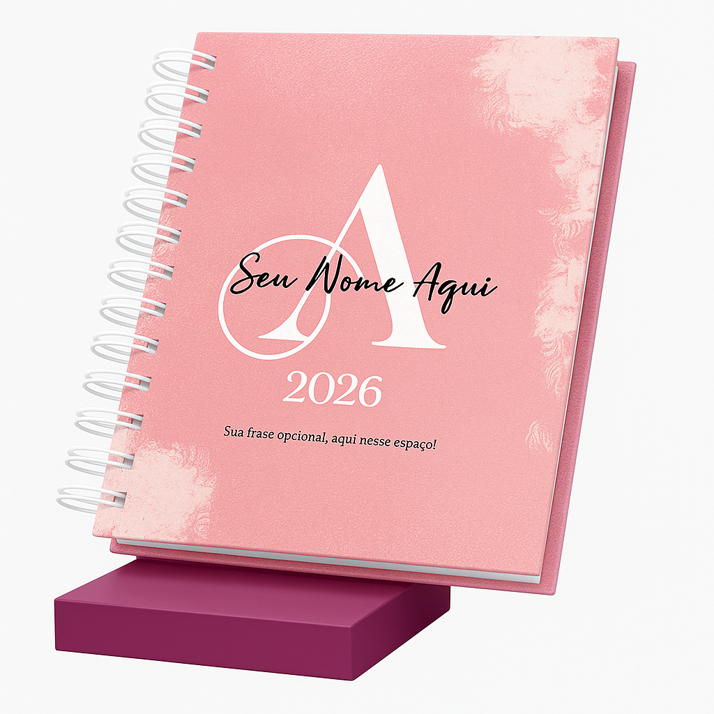 Agenda 2026 Personalizada Cores - com nome e inicial