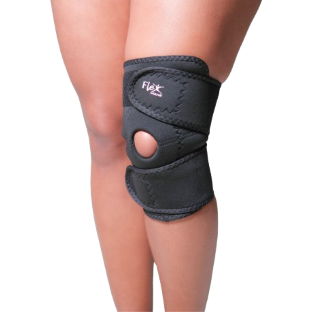 Joelheira Articulada Ajustável Neoprene Reforçada Treino, Crossfit, Exercícios, Futebol