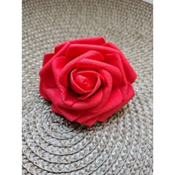 Presilha de cabelo rosa vermelha