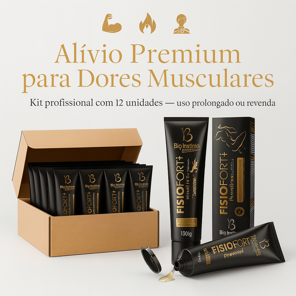Kit Atacado 12 Fisiofort Gel Dor Muscular - Alívio Imediato Mais Lucro Ideal Para Revenda Massagem"