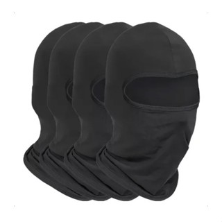 Kit 4 Balaclava Touca Ninja Toca Proteção Uv50+ Preto Desenho Do Tecido Liso Tamanho Unico em Oferta na Shopee