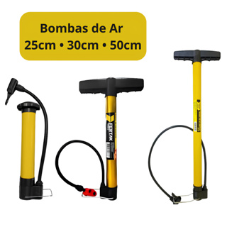 Bomba Manual De Ar Encher Pneu De Bike Bicicleta Moto Carro Carrinho De Mão Fácil Universal em Oferta na Shopee
