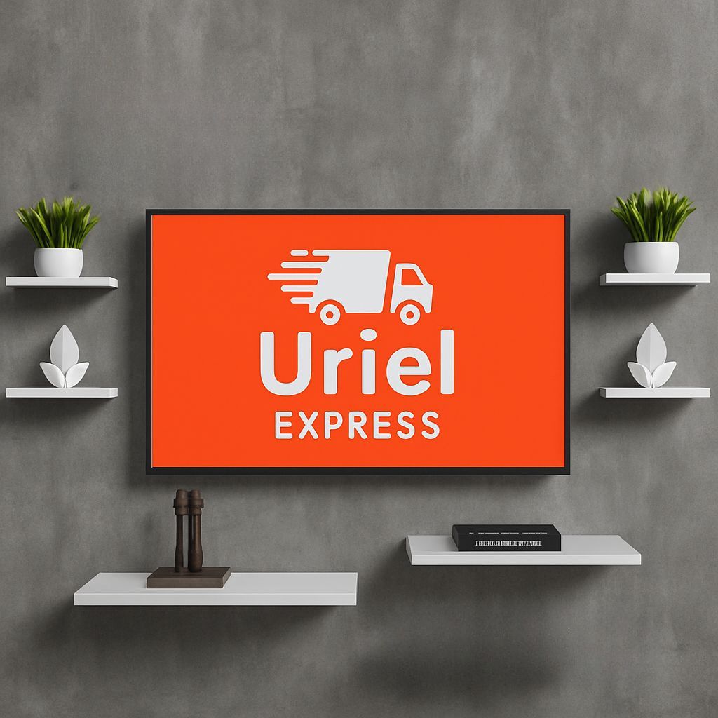 Rack Suspenso com 6 Prateleiras e Suporte Invisível para TV Ideal para Quartos, Salas e Escritórios