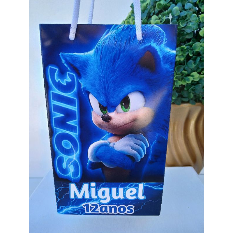 10/15/20/25/30/40 Sacolinha surpresa sonic lembrancinhas personalizadas.
