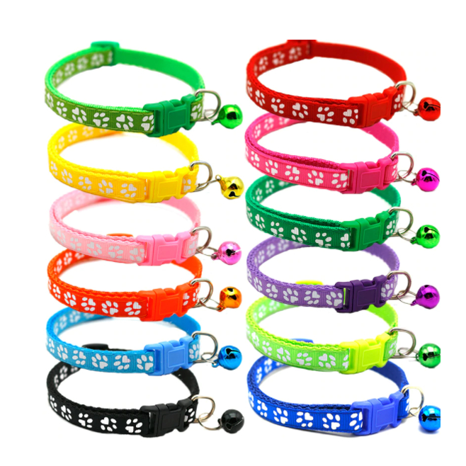 Coleira Para Animais de Estimação Gato Cães Cão Cachorro Regulagem Ajustável e Sino Várias Estampas Cores 1 Unidade em Oferta na Shopee