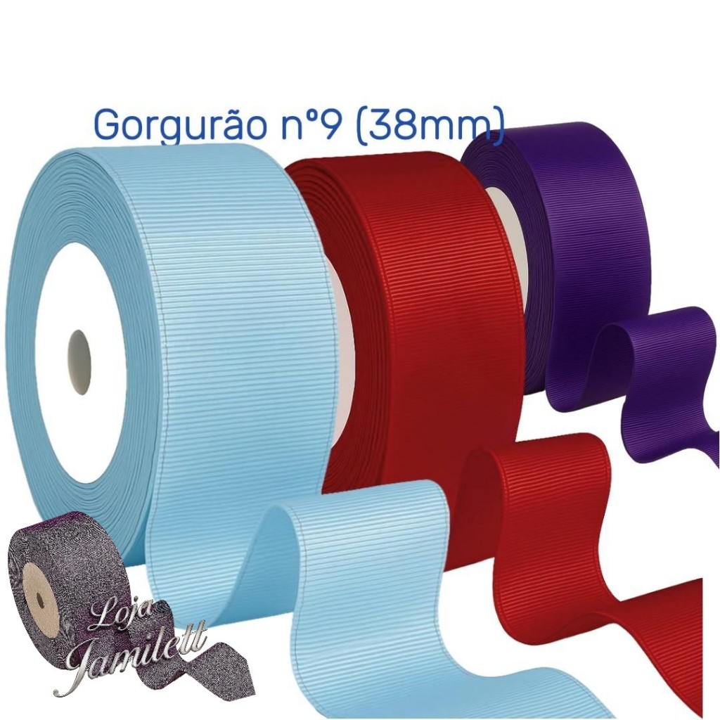 Fita Gorgurão nº9 – 38mm 11m 22m , 45m Cores Variadas ou Escolha Personalizada em Oferta na Shopee