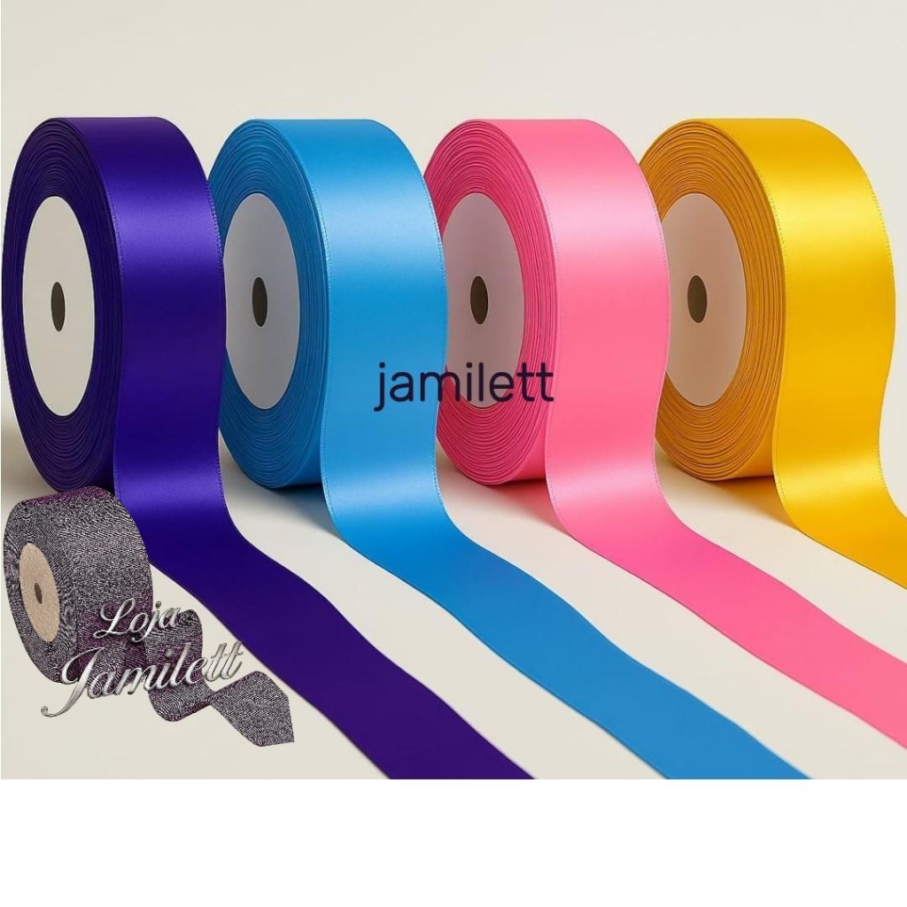 Fita de Cetim, N9, 38mm,23.Metros Várias Cores,  Artesanato ,e Presente em Oferta na Shopee