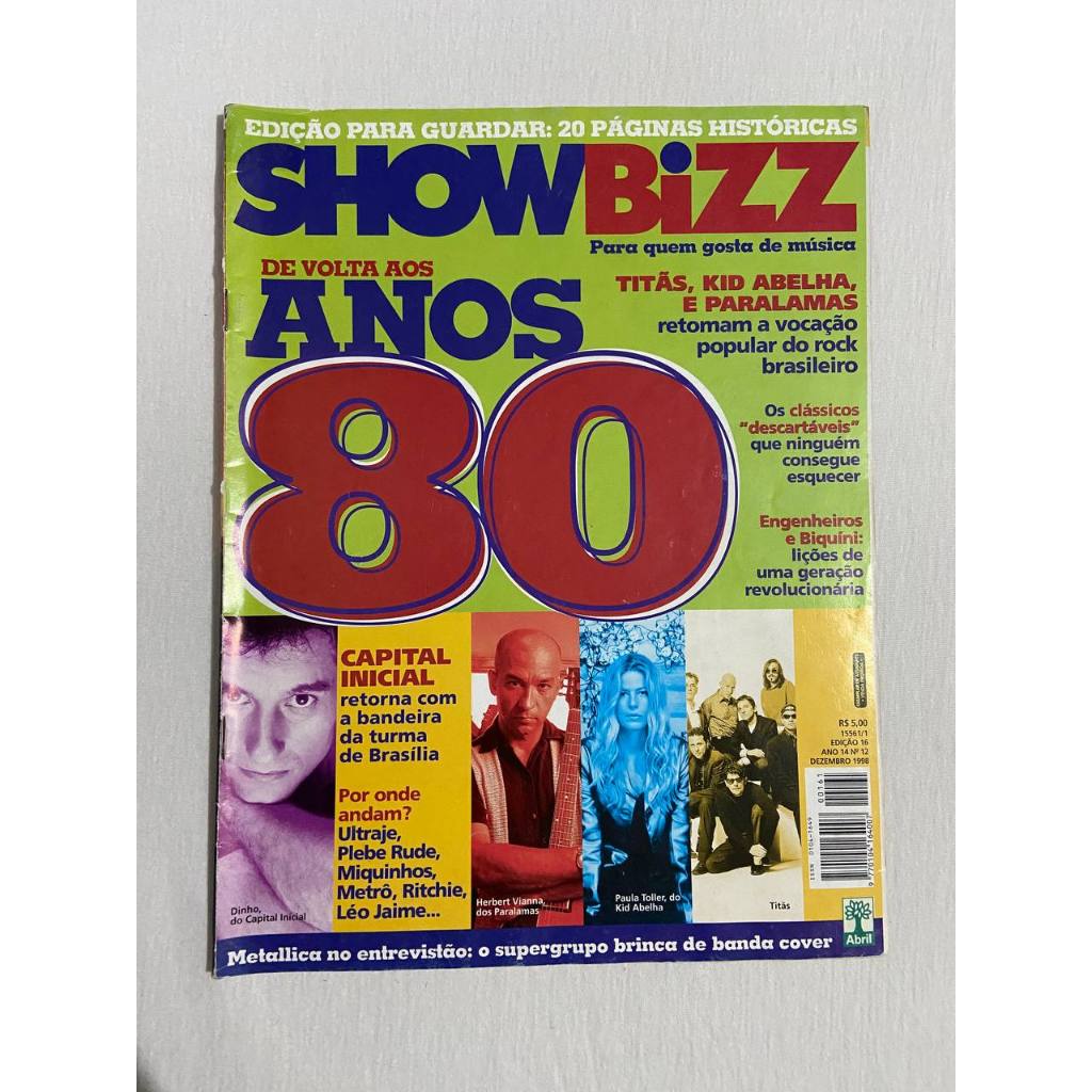 Revista Show Bizz - De Volta aos Anos 80 - Dez/1998