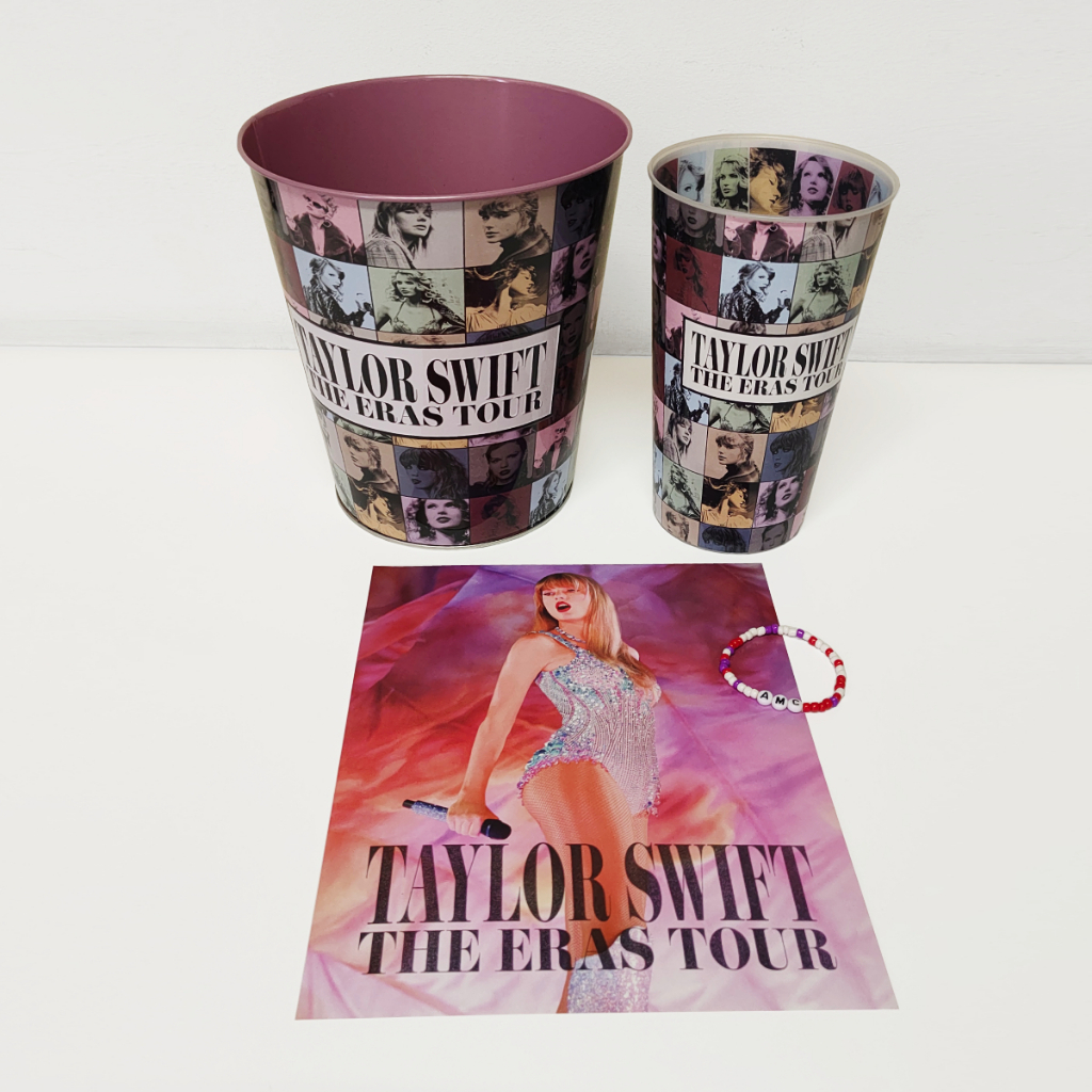 Kit Taylor Swift The Eras Tour Film - Balde De Pipoca, Copo, Pôster E Pulseira Amc Rosa