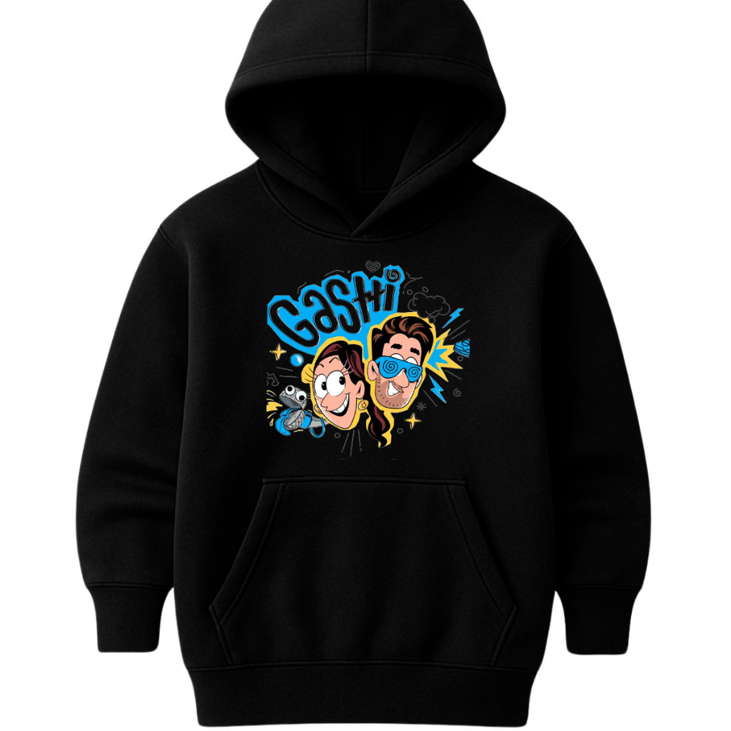 Moletom Canguru Youtubers Gashi Blusa De Frio Gabriel e Shirley Agasalho Infantil Unissex Menino Menina