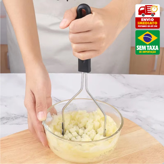 Espremedor Manual Multiuso Aço Inox Amassador Purê Batatas Legumes Cozinha WJ806 em Oferta na Shopee