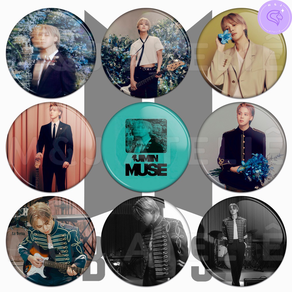 Bottons Jimin BTS Face / Muse K-pop - Bottom Broche Button Boton Pin Botom Botum - 3,2cm/4,4cm/5,8cm