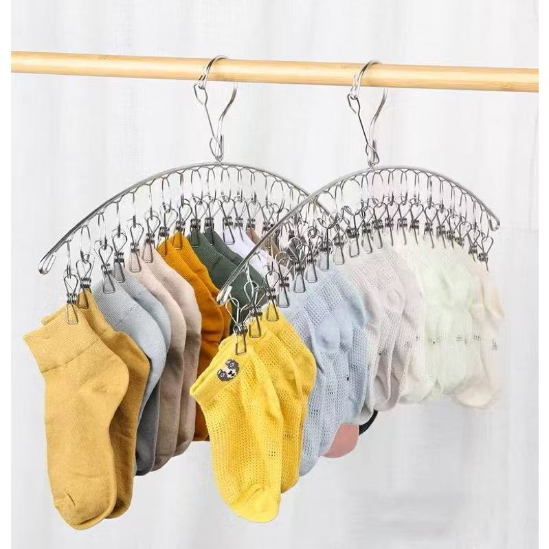 Cabide De Roupa Varal  20/40 Prendedores Roupa Bebe Calcinha Cueca Dobrável Inox
