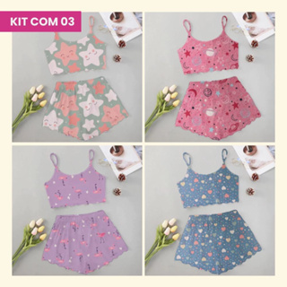 KIT 3 BABY DOLLS EM MALHA FRIA - CROPPED COM ALCINHAS | TECIDO RESPIRÁVEL E CONFORTO GARANTIDO em Oferta na Shopee