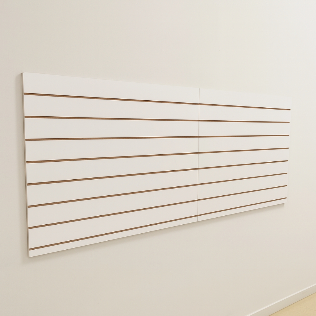 Painel Canaletado Branco MDF 180x90 - Exiba Produtos com Eficiência