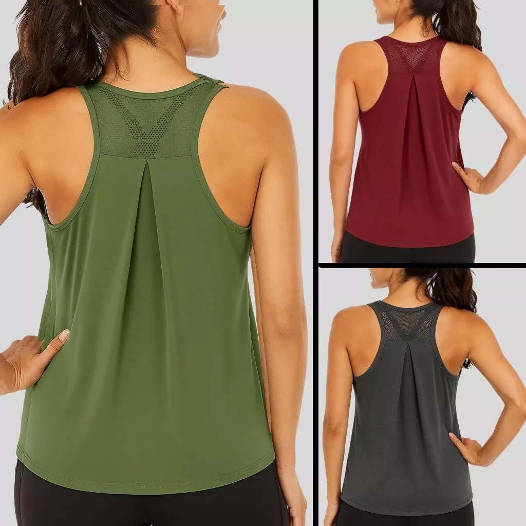 Blusa De Academia Feminina Dry Fit } Camiseta Veste Legging Regata Tapa Bumbum Roupas De Academia Fitnes Treino Tule Top — imagem 1