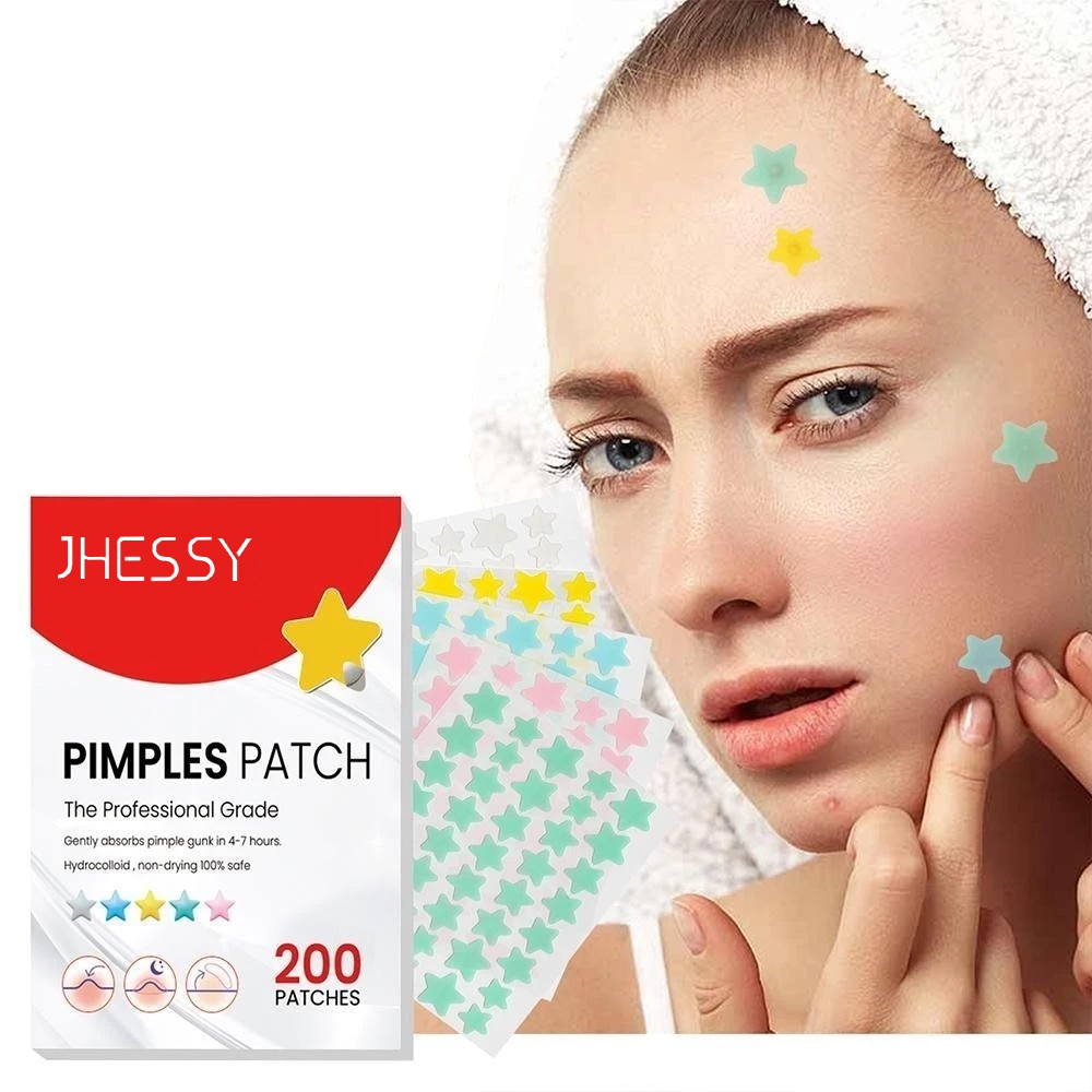 Acne Patch Adesivo Para Espinha Pimple Patch Estrela Desbotar Hidrocoloide Acne Master Patch Adesivo Para Acne 200pcs