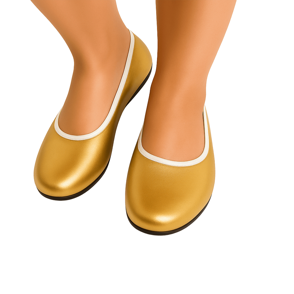 Sapatilha Dourada Metalizada Ouro Simples ballet carnaval diversão dança festa cosplay Desfiles em Oferta na Shopee