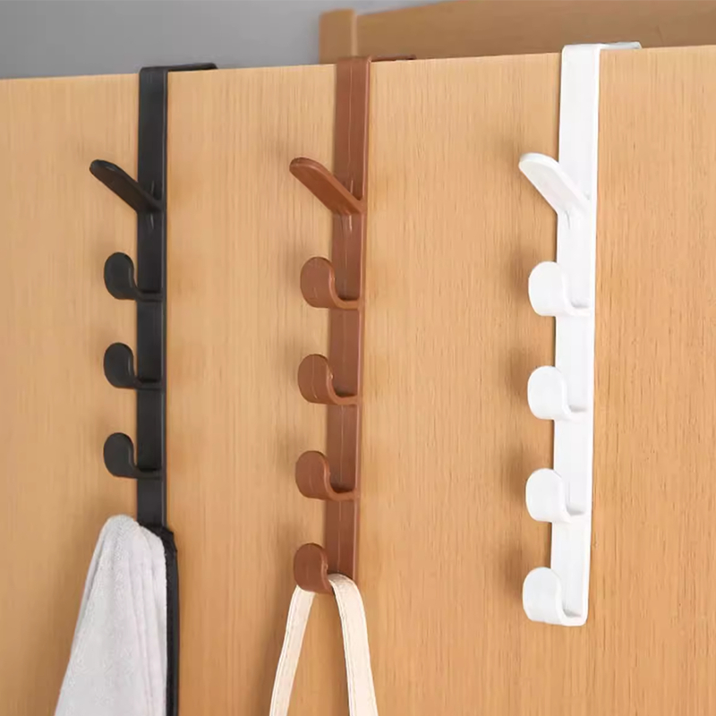 Kit Cabide Suporte Para Porta Com 5 Ganchos Para Pendurar Da Porta/Bolsas/Chapéus/Acessórios em Oferta na Shopee