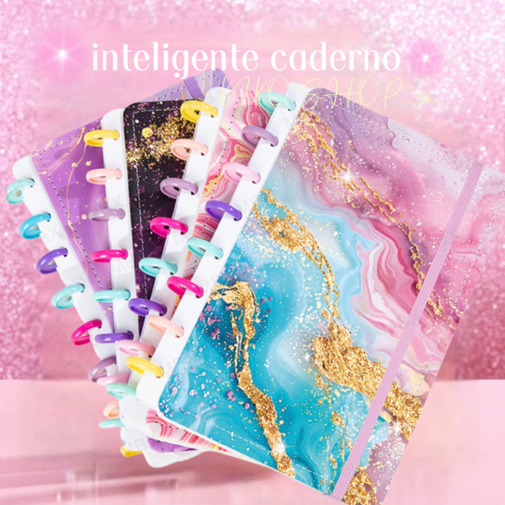 Caderno Inteligente  Recarregavel A5/B5 Grande Capa Dura 100 Folhas soltas Desenho e Estudos