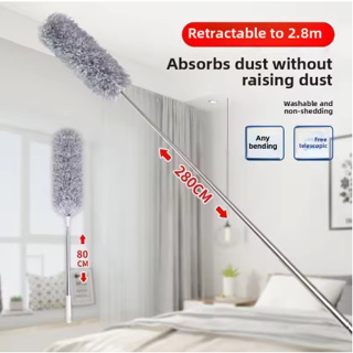 Espanador telescópico dobrável ajustável de 280 cm/escova de pó tipo teia de aranha para telhado doméstico em Oferta na Shopee