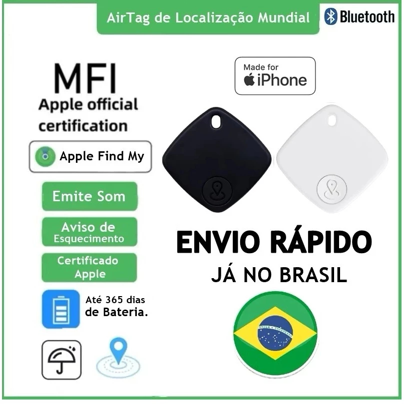 Rastreador AirTag Smart Tag MFI Localizador GPS Mala Carro Moto Pet Criança Sem Limite de Distância em Oferta na Shopee