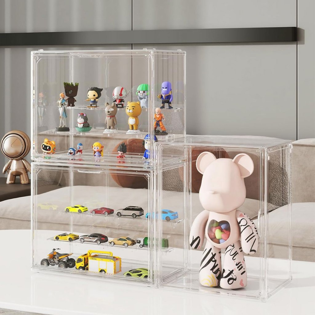 Estante de Exibição Acrílico Transparente para Bonecos Joias Brinquedos com Proteção Contra Poeira em Oferta na Shopee