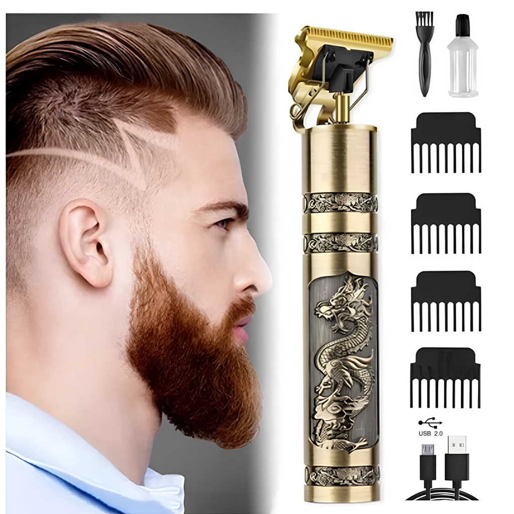 Máquina Elétrica de cortar cabelo Recarregável sem fio Máquina De Cortar Cabelo Barba Profissional-K4 em Oferta na Shopee