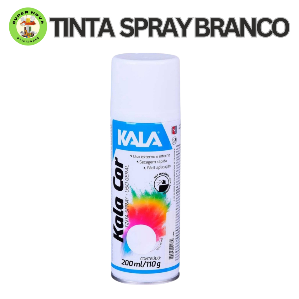 Tinta spray secagem rápida Kala Branco
