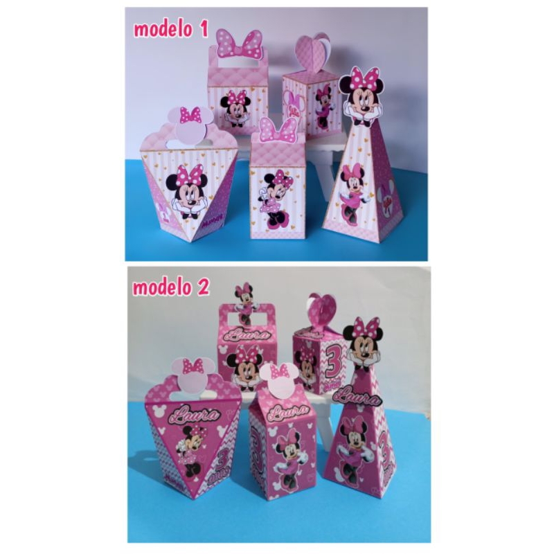 kit caixinhas personalizadas  Minnie rosa lembrancinha de aniversario Minnie lembrancinha para festa