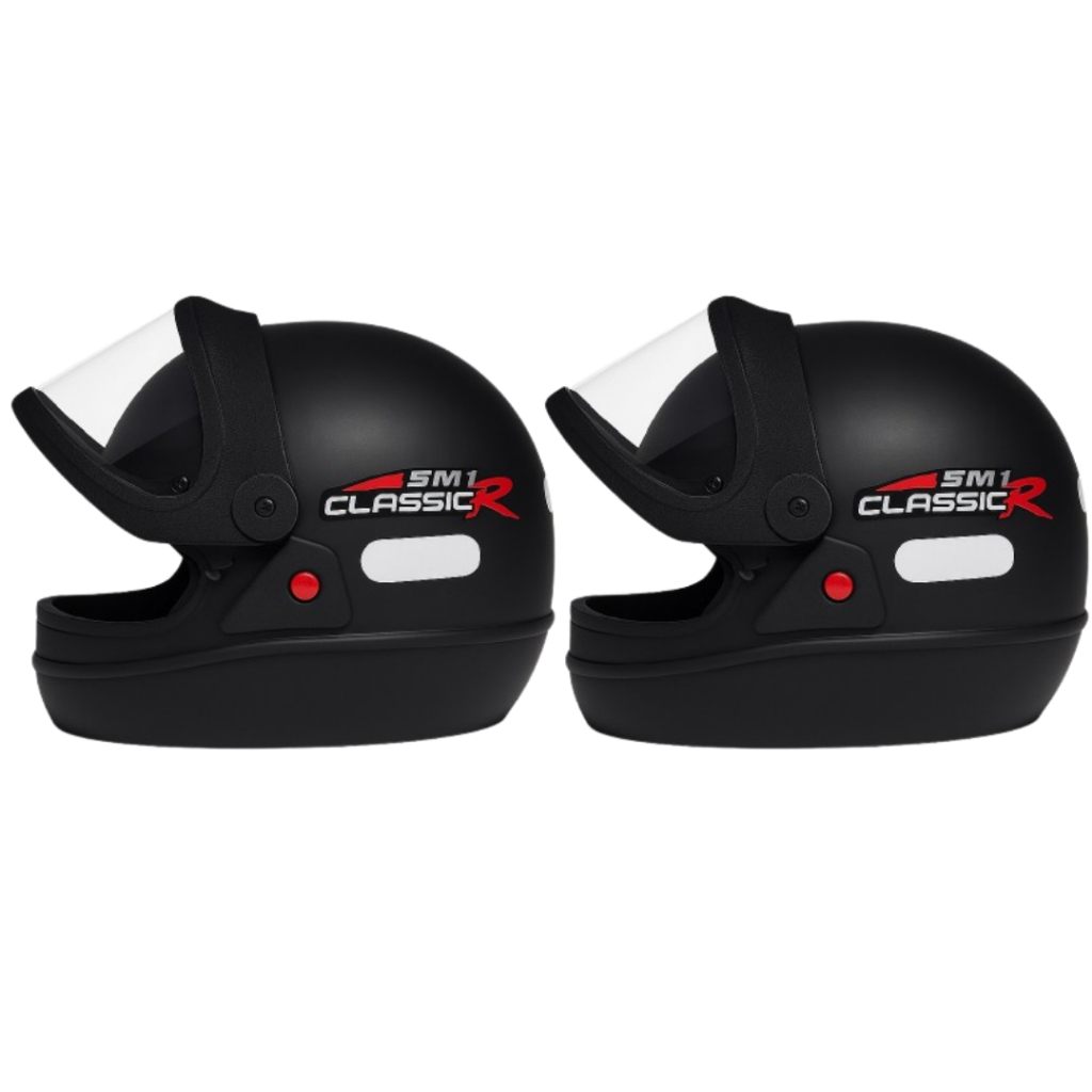 Kit 2 Capacete San Marino Classic Preto Fosco Automático Original