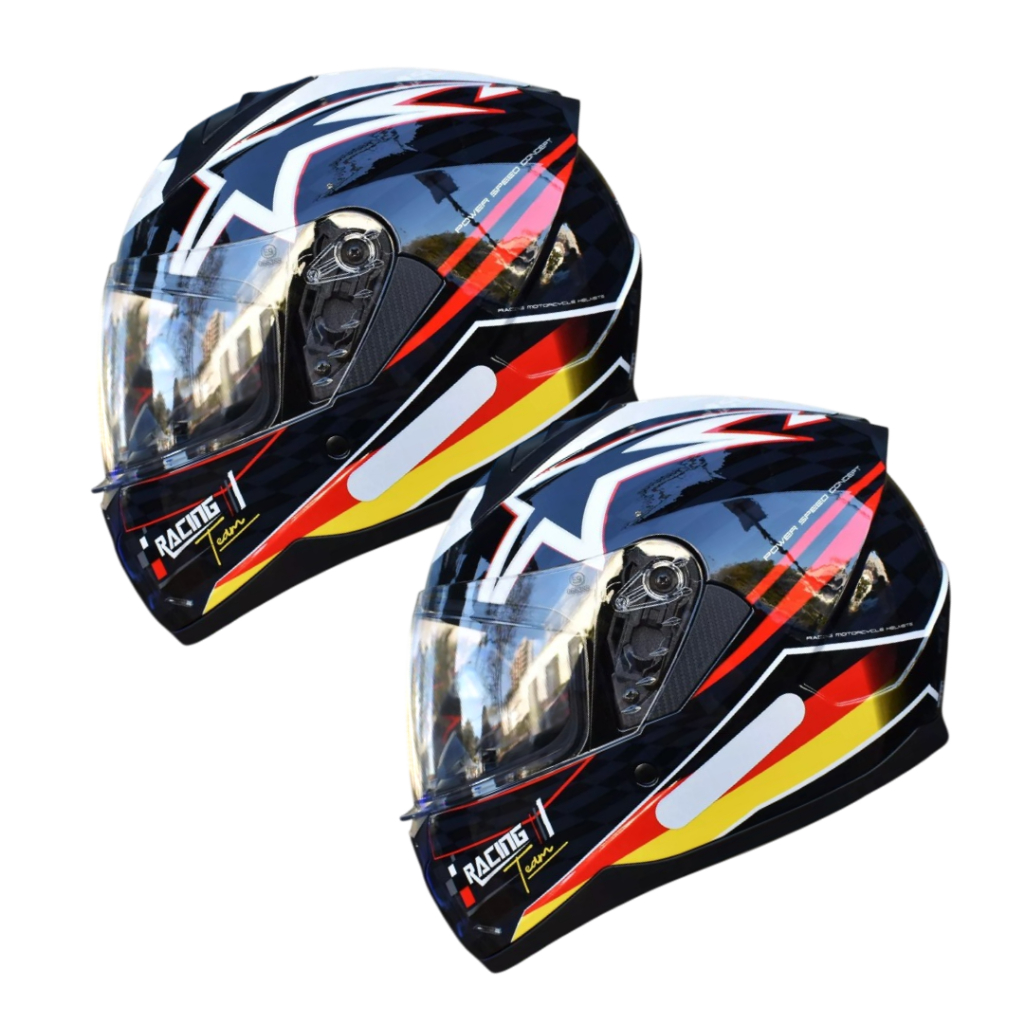 COMBO CASAL 2 CAPACETES EXCLUSIVOS RACE TECH SECTOR GRID PAISES ALEMANHA GRAND PRIX PROMOÇÃO EXCLUSIVOS