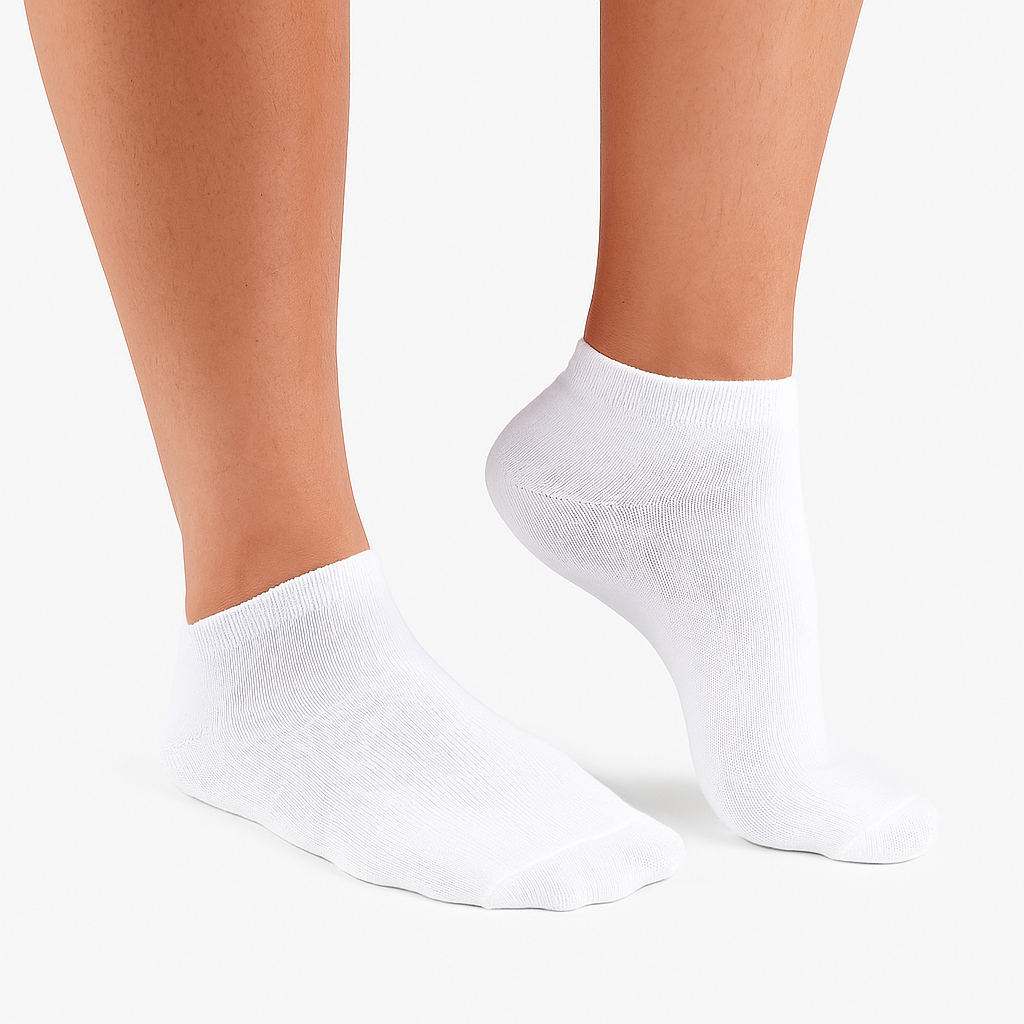 Kit 12 ou 24 Pares Meias Femininas Cano Curto Casual 1 ou 2 Dúzias Cores Sortidas Preto Branco Cinza