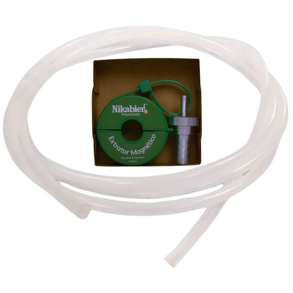 Extrator Barril Heineken + Mangueira Silicone Atoxica 10x6mm em Oferta na Shopee