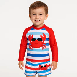 Kit Praia Infantil Masculino UV50+ Camisa Manga Longa + Sunga