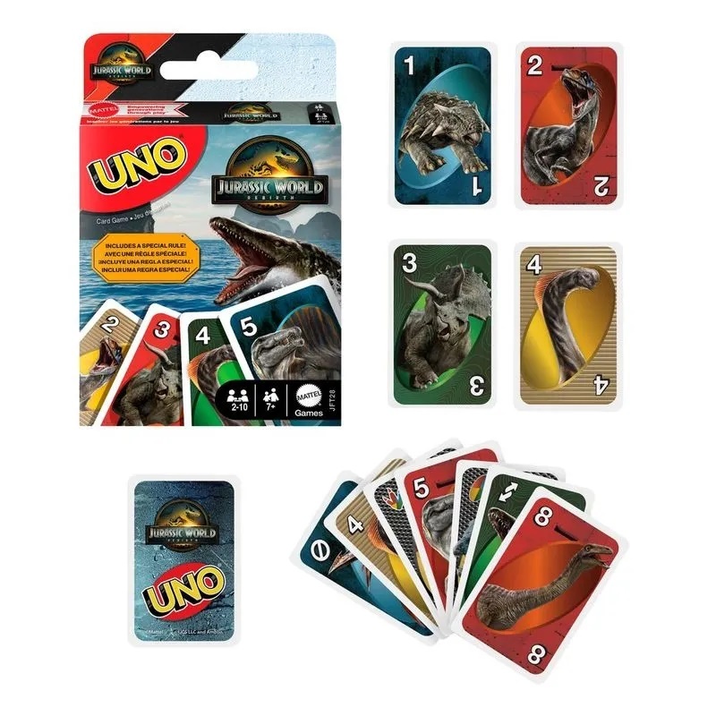 Jogo Uno Jurassic World Colecionável - Mattel