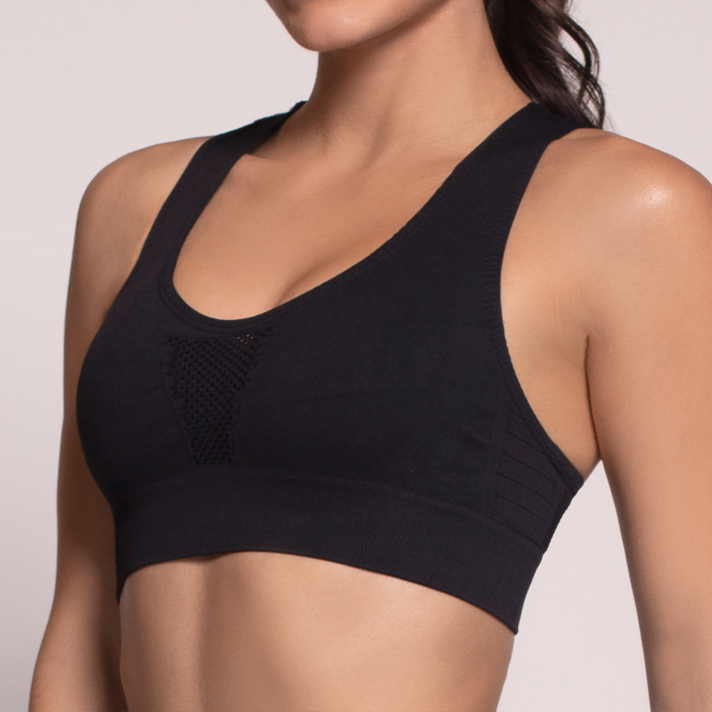 Top Nadador Selene Canelado Academia Sem Costura Sem Bojo Alta Sustentação Esportivo Fitness Selene em Oferta na Shopee