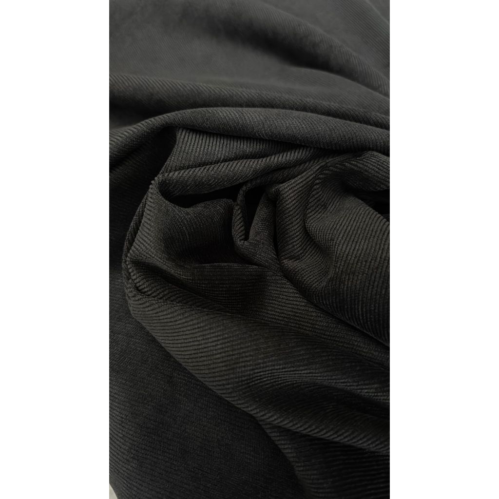 Tecido Cotelê Plano Veludo Cotelê Com Elastano, Com Laycra Preto em Oferta na Shopee
