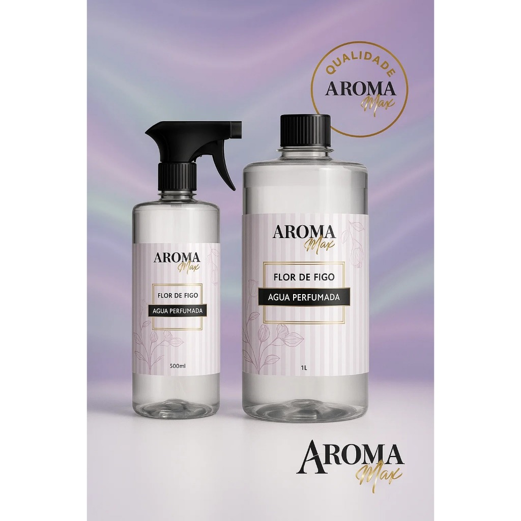 Kit Água Perfumada Flor de Figo 1,5Lts Multiuso para Ambientes, Roupas, Tecidos Aroma Max em Oferta na Shopee