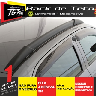 Rack Longarina de Teto Decorativo Universal Slim TG Poli 1,60 Metros Preto em Oferta na Shopee